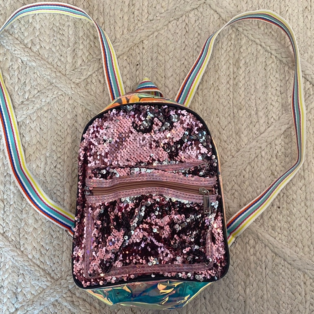 Sequin backpack, only used once